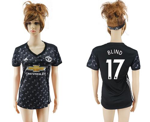 Women's Manchester United #17 Blind Away Soccer Club Jersey - Click Image to Close